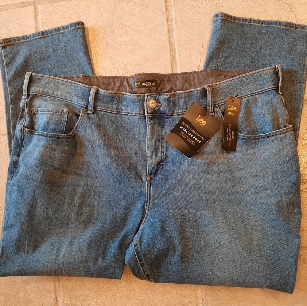 New Lee Plus Jeans 24P slim fit straight leg - Picture 3 of 5